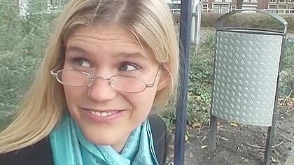 Hot Dutch Hot Blonde In Glasses Enjoys Pussy Fingering And Hard Anal Sex