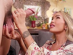 Victor Ray Has Brand New Asian Stepmom Linda Lan Suck His Fat Cock